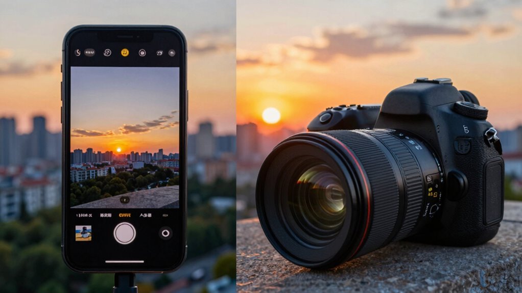 smartphone camera vs professional