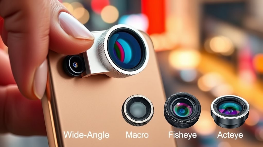 smartphone lens attachment types