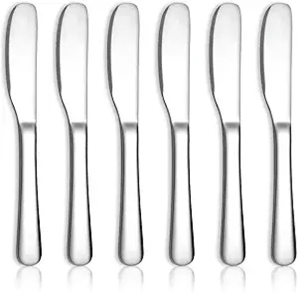 HOMQUEN Stainless Steel Butter Spreader Set of 6