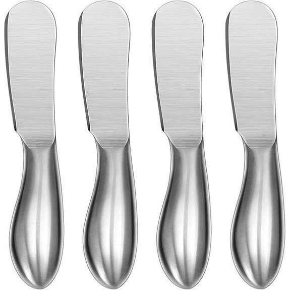WoneNice 4-Piece Stainless Steel Spreader Knife Set