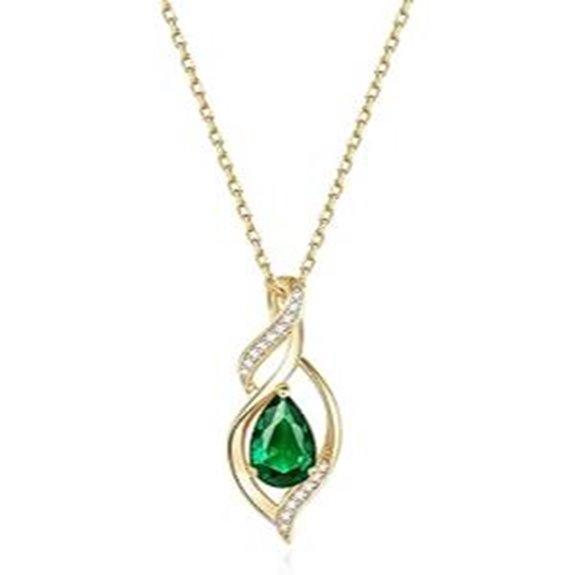 FANCIME Birthstone Necklace for Women Sterling Silver