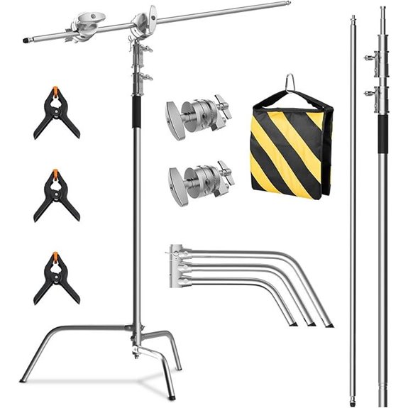 C Stand with Boom Arm for Studio Lighting
