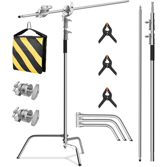 Heavy Duty Photography C-Stand with Boom Arm