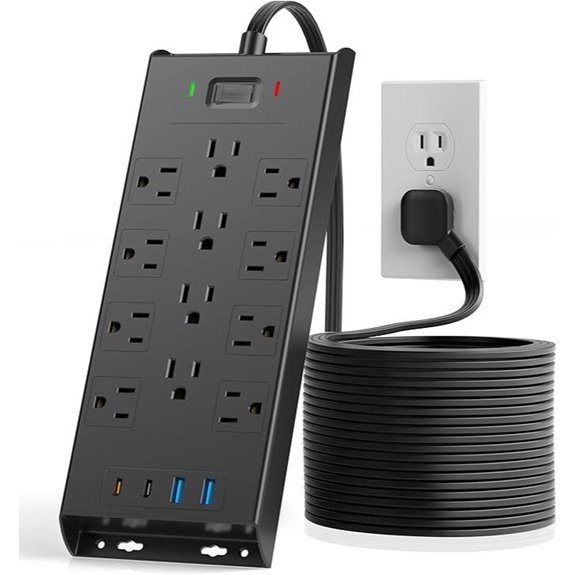 LeZone Power Strip Surge Protector with USB Ports