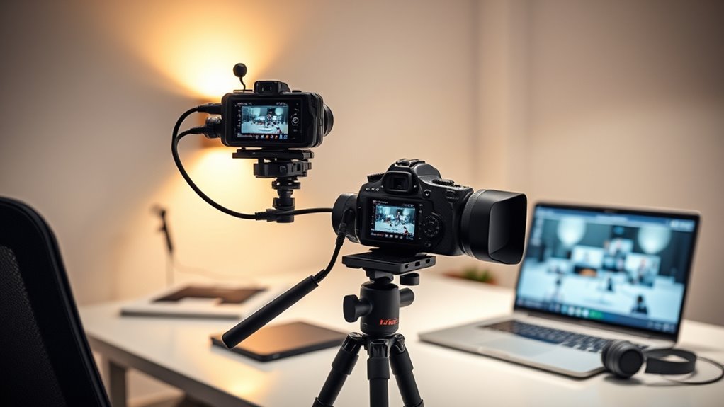 test lighting and audio