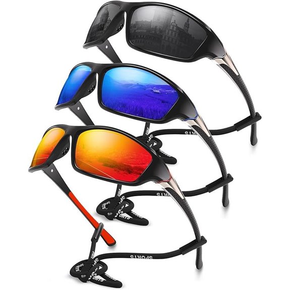 3 Pack Men's Polarized Sports Sunglasses