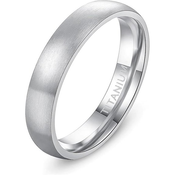 TIGRADE Titanium Wedding Band 4-14.5