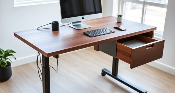 top adjustable desks with storage