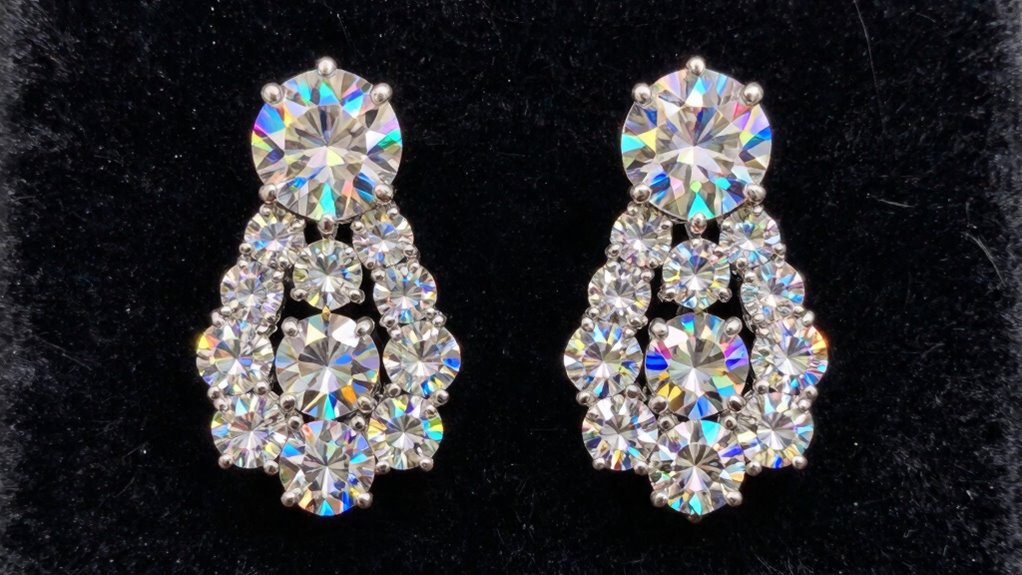 top diamond simulant earrings