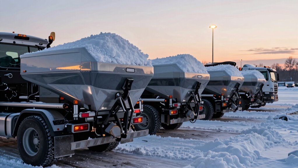 top snow plow salt spreaders