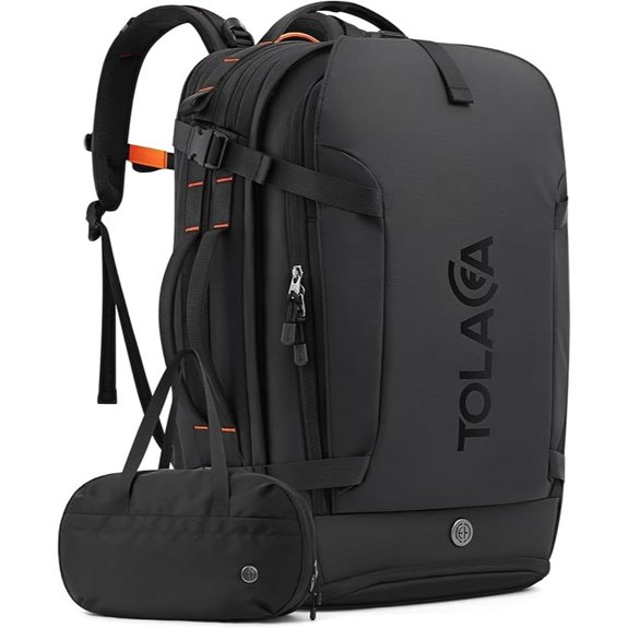 Tolaccea TSA Friendly Laptop Backpack with Toiletry Bag