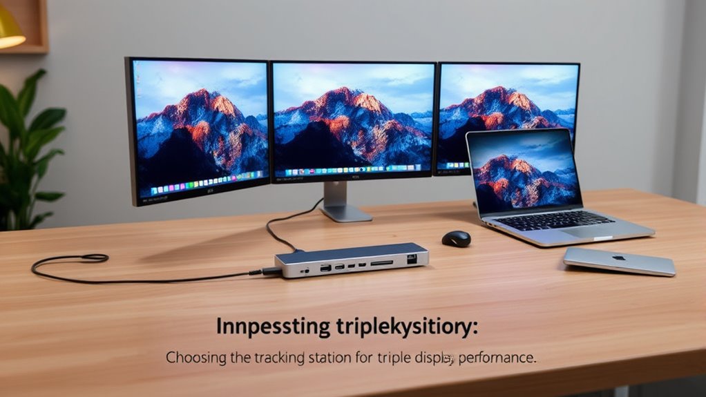 triple display docking considerations