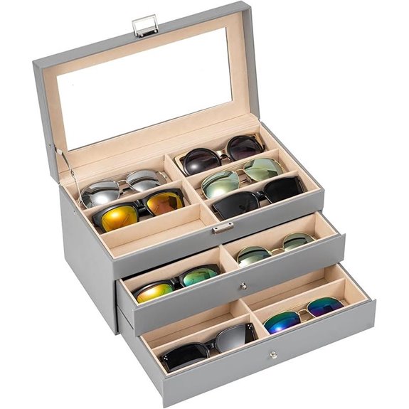 ProCase 3-Layer Sunglasses Organizer with 18 Slots