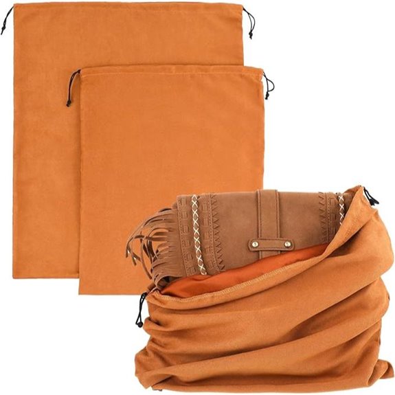 2 Pack Handbag Dust Cover Bags with Drawstrings