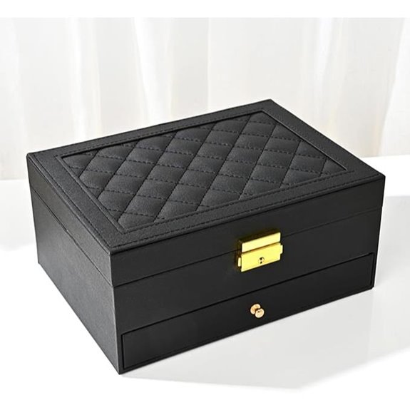 GUOER Jewelry Box for Women with Two Layers