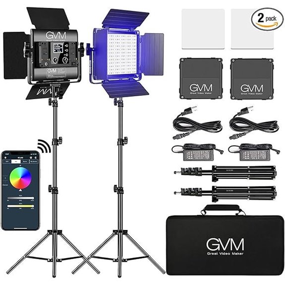 GVM RGB LED Video Light Kit 2-Pack