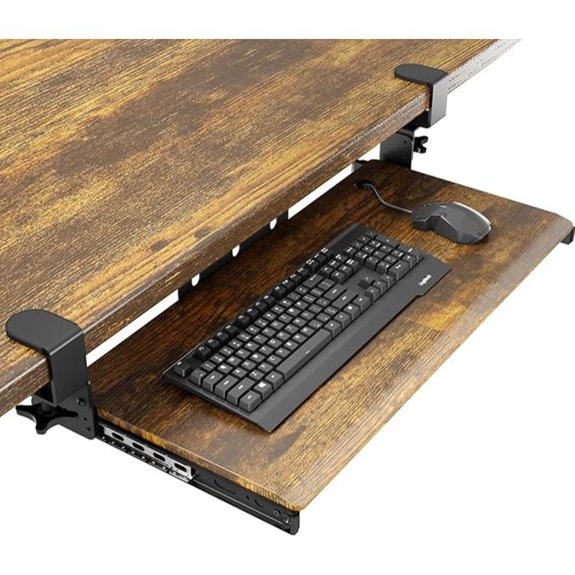 AX WABER Under Desk Keyboard Tray with Clamp Mount