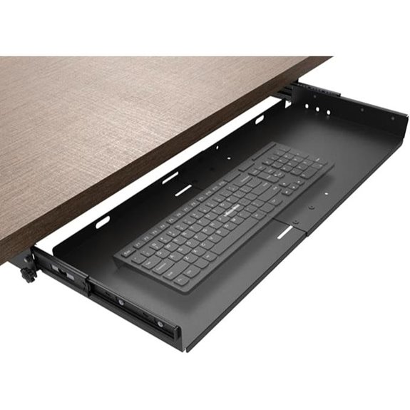 JINGCHENGMEI Under Desk Sliding Keyboard Tray