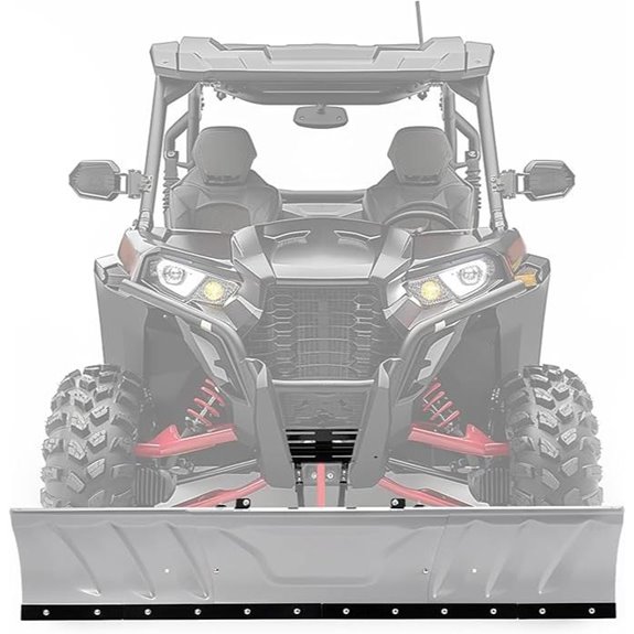 Universal UTV Snow Plow Blade Adjustable Steel Gray/Black
