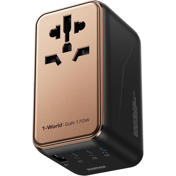 Momax Universal Travel Adapter with 3 USB-C & USB-A