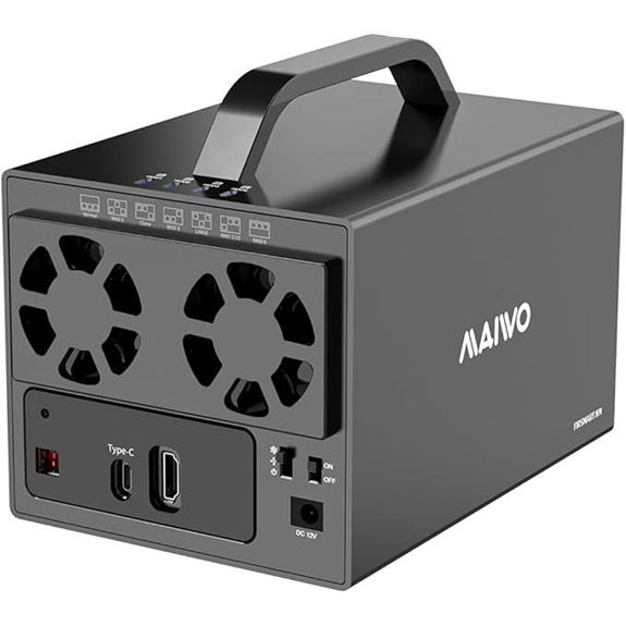 MAIWO USB-C 4-Bay HDD RAID Enclosure with Cooling