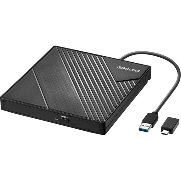 External USB 3.0/USB-C DVD Drive for Laptop & Mac