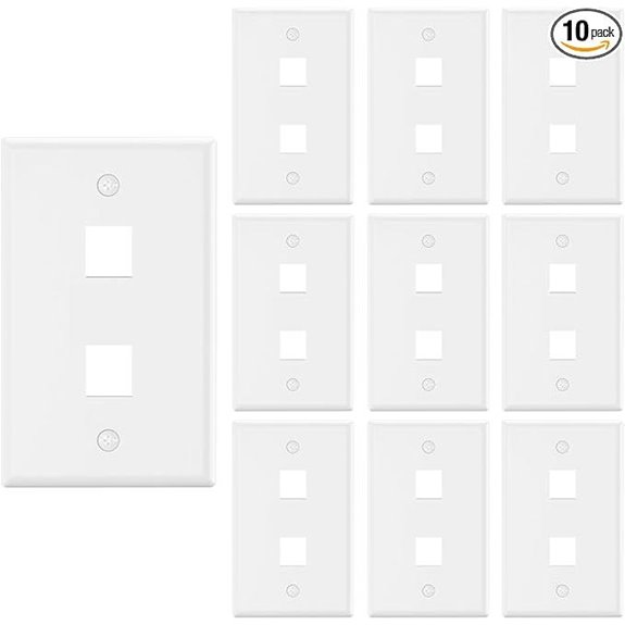 VCE 2-Port Keystone Wall Plate (10-Pack)