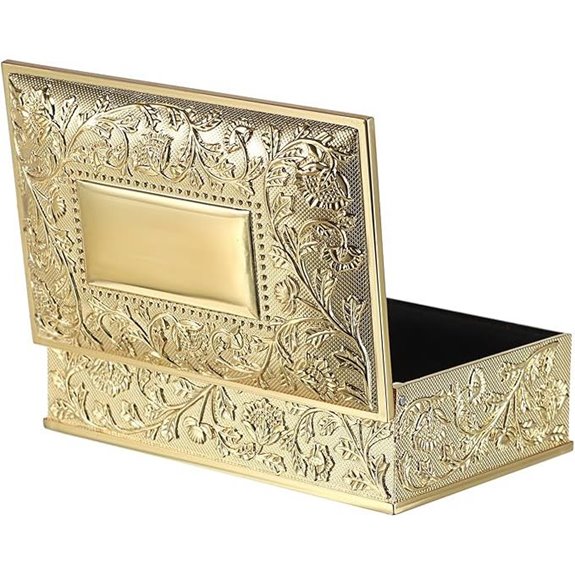 Hipiwe Vintage Gold Jewelry Box & Organizer