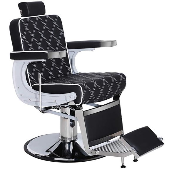 Heavy Duty Vintage Barber Chair with Hydraulic Recline