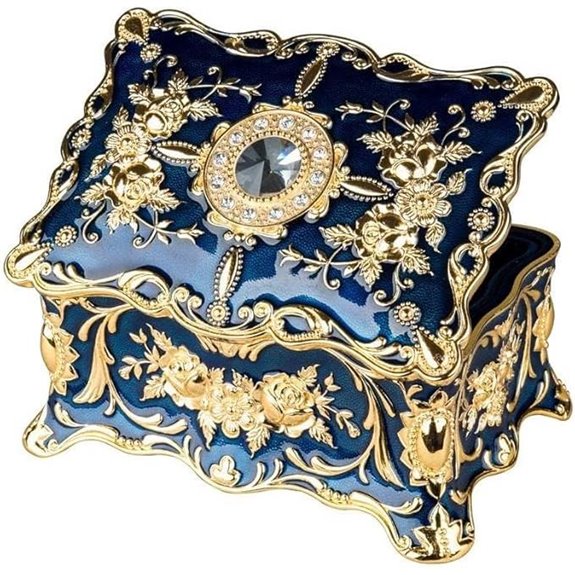 Feyarl Vintage Jewelry Box with Ring & Earring Organizer