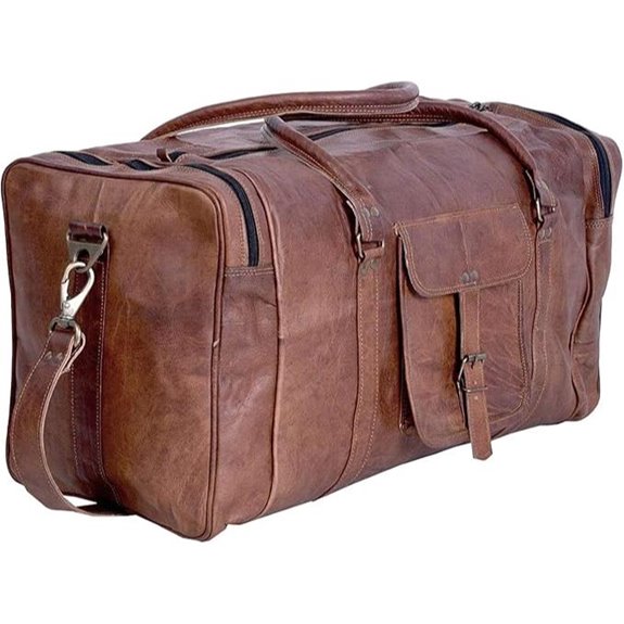 Vintage Leather 21-Inch Travel Duffle Bag