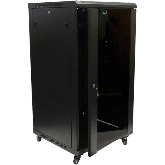 NavePoint 22U Wall Mount Server Cabinet with Fans
