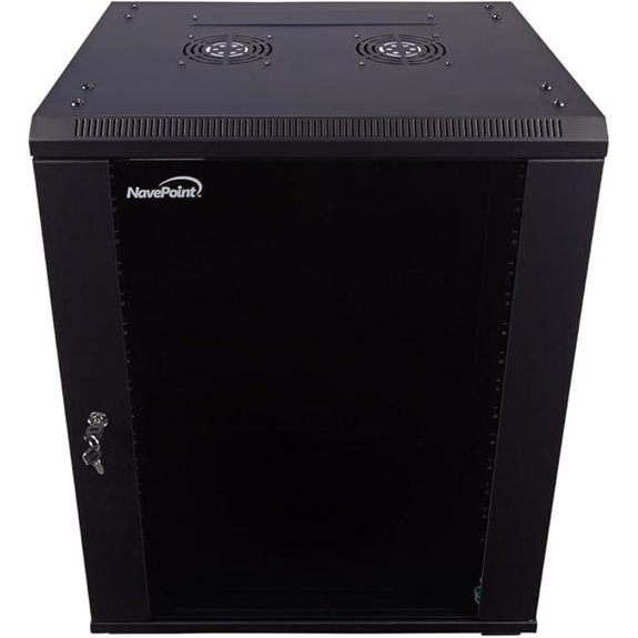 NavePoint 15U Wall-Mount Server Rack with Fans