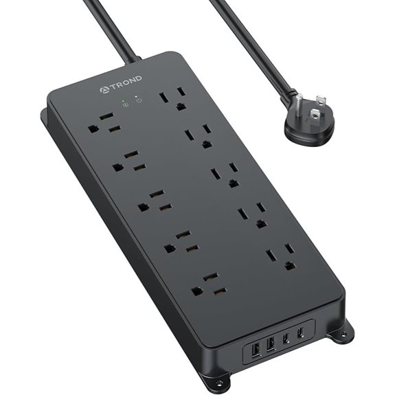 TROND Surge Protector Power Strip with USB and Wall Mount