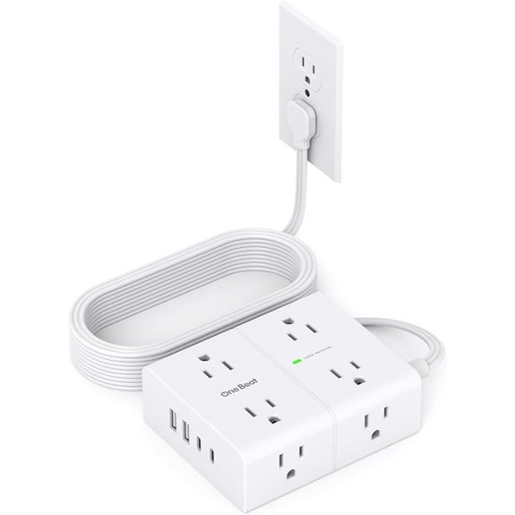 Surge Protector Power Strip with USB and Wall Mount