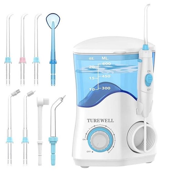 TUREWELL Water Flosser for Teeth and Braces with Tips