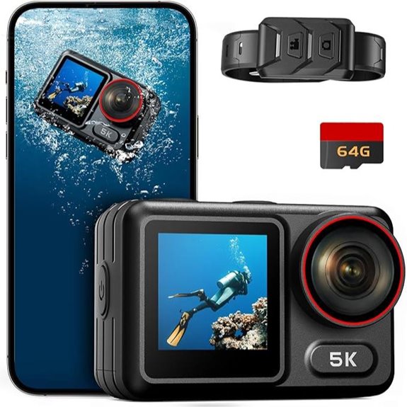 ODDV 5K Waterproof Action Camera with 64GB