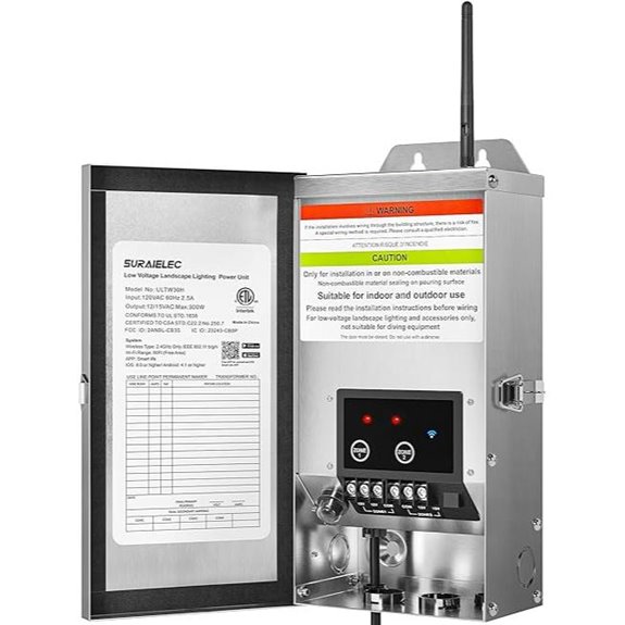 SURAIELEC 300W Wi-Fi Landscape Transformer with Timer