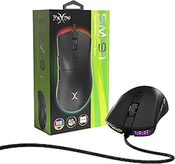 SM-91 Wired Gaming Mouse with RGB Lighting