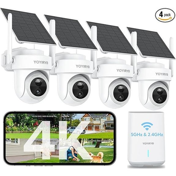 Wireless 4K Solar Security Camera System with Auto Tracking