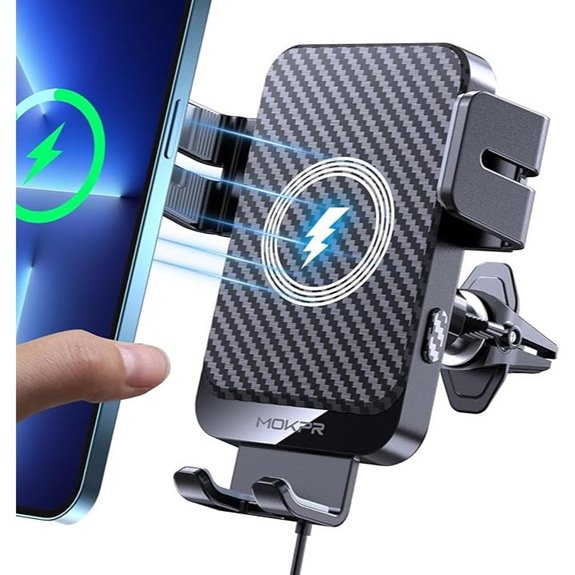 MOKPR Wireless Car Charger & Phone Mount