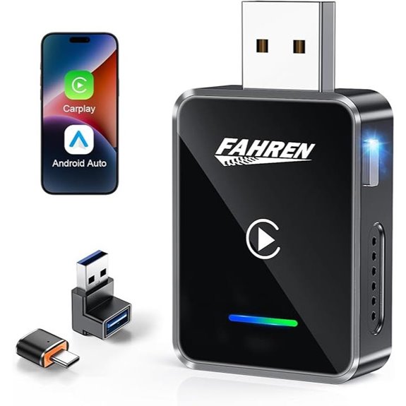 FAHREN 2026 Wireless CarPlay & Android Auto Adapter
