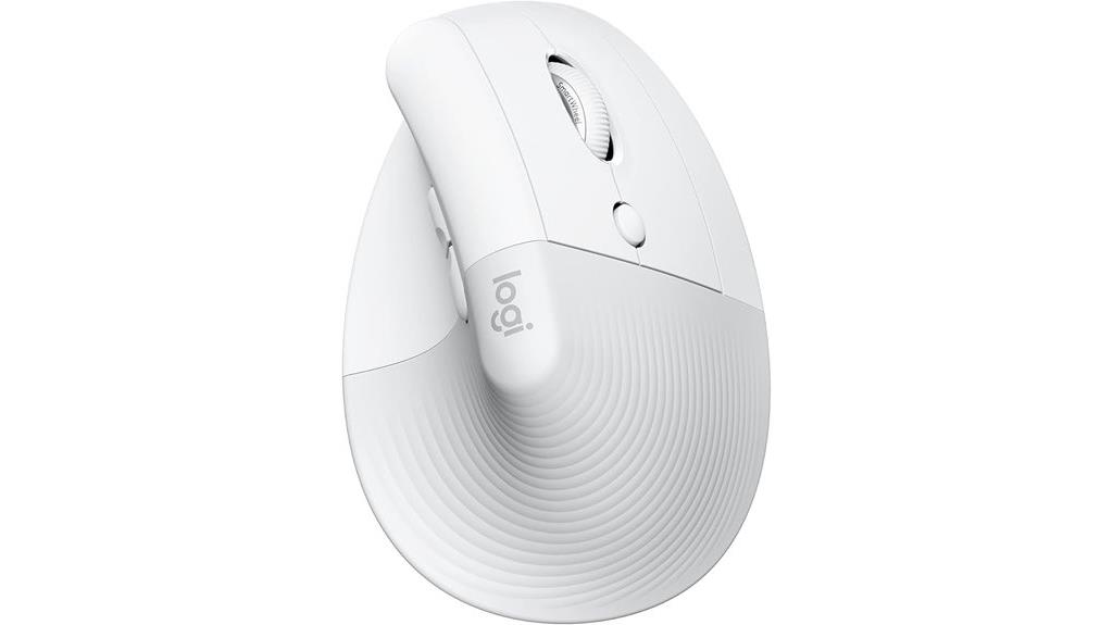 wireless ergonomic off white mouse