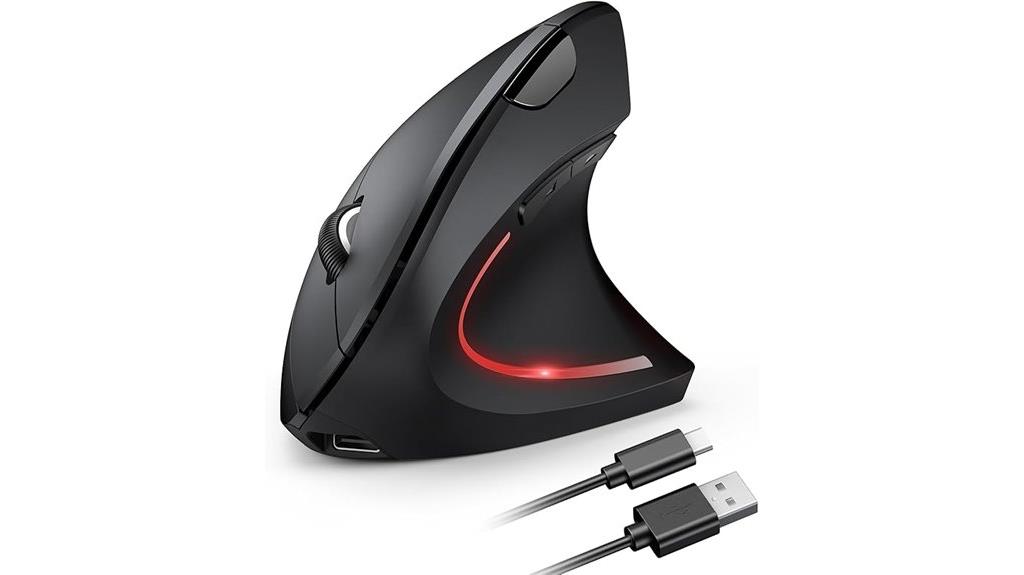 wireless ergonomic vertical mouse