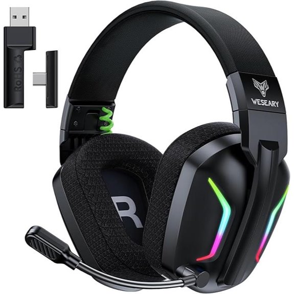 WESEARY Wireless Gaming Headset with 50H Battery