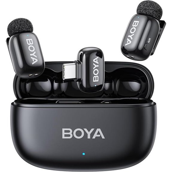 BOYA Mini 2 Wireless Lavalier Microphones with Charging