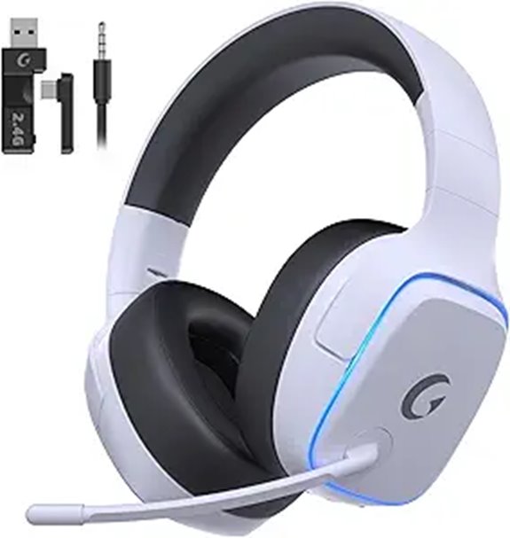 Wireless Gaming Headset for PS5 PC Switch Noise Canceling