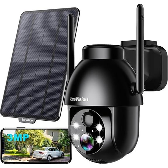 Wireless Solar Security Camera with Night Vision and Motion Detection