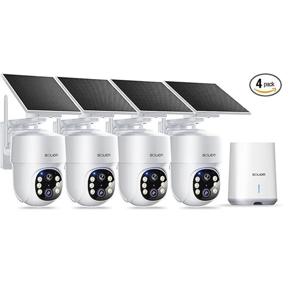 SOLIOM 5MP Wireless Solar Security Camera 4-Pack