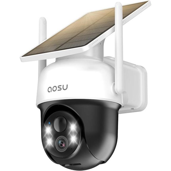 AOSU Solar Wireless Outdoor Security Camera with Solar Panel
